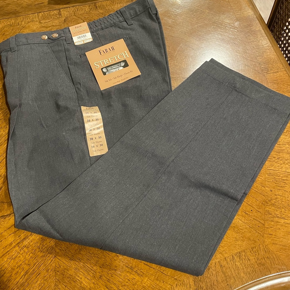 Farah Stretch Charcoal Stretch Slacks